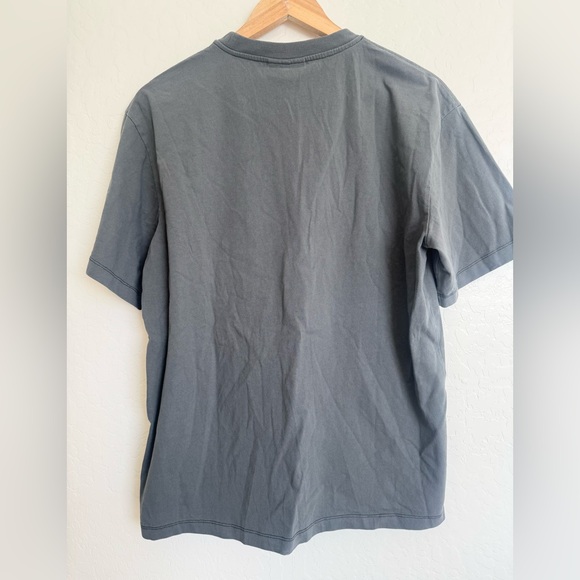 GANNI Lamb Short Sleeve Have a Nice Day T-Shirt in Volcanic Ash Grey size small - Picture 5 of 7